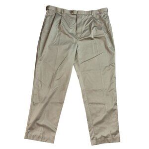 Round Tree & York Mens Pleated Front Chino Pants-44x32-GUC